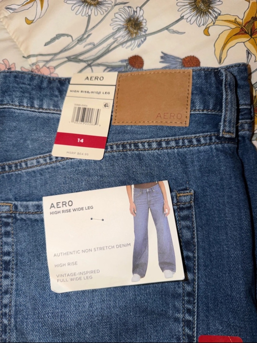 AERO High-Rise Wide Leg Jeans — Medium Blue